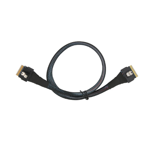 Cabo SlimSAS 8i (SFF-8654) Straight to 8X SATA Cable - 1 Mt
