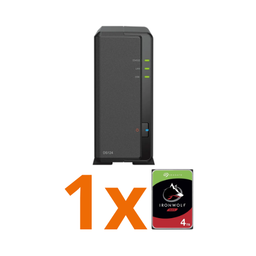 Synology NAS DS124 1 baia